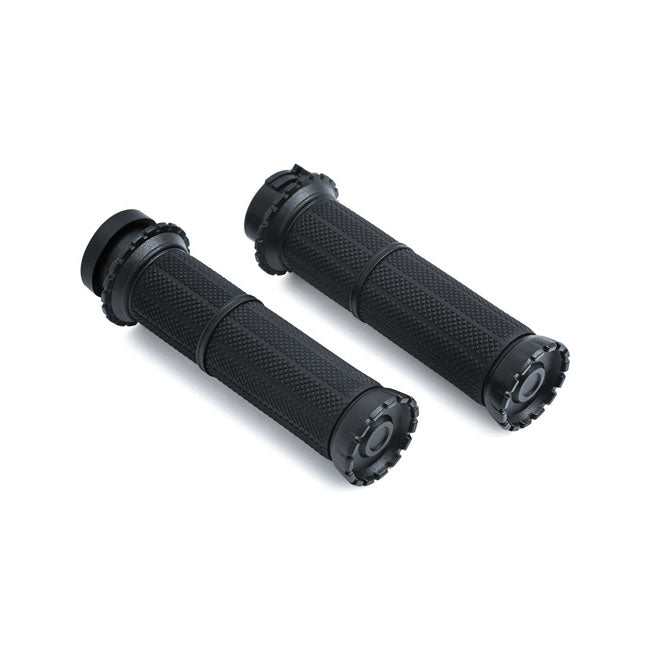 Kuryakyn Riot Grips. Black – 1981–2022 H-D with Dual Throttle Cables