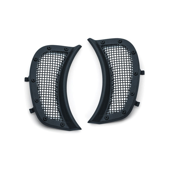 Kuryakyn Mesh Headlamp Vent Accent. Satin Black – 2015–2023 FLTR Road Glides; 2024 FLTRK…