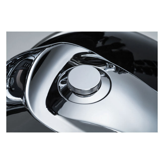 Kuryakyn Flush Mount Pop-Up Gas Cap . Chrome – 1996–2026 H-D with Screw-in Gas Caps