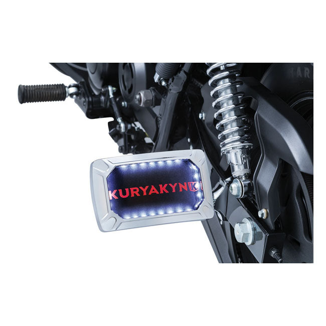 Kuryakyn Nova Curved License Plate Holder, Horizontal