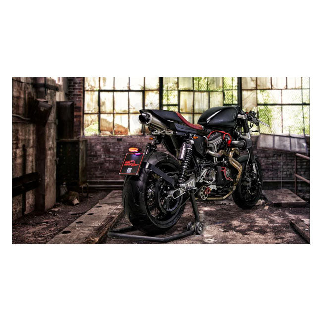 Free Spirits Sportster License Plate Bracket Kit. Black – 2004–2022 XL Sportster