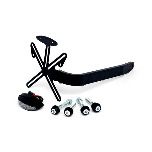 Free Spirits Sportster License Plate Bracket Kit. Black – 2004–2022 XL Sportster