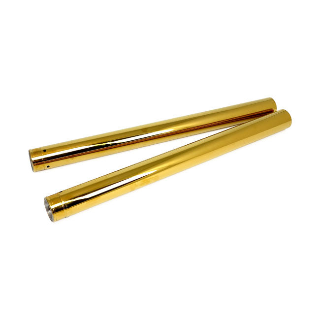 Custom Cycle Engineering CC Eng. 49mm Fork Tubes, TNC Gold. 25-1/2" OAL – 2006–2008 FXDWG; 2006–2017 All Dyna