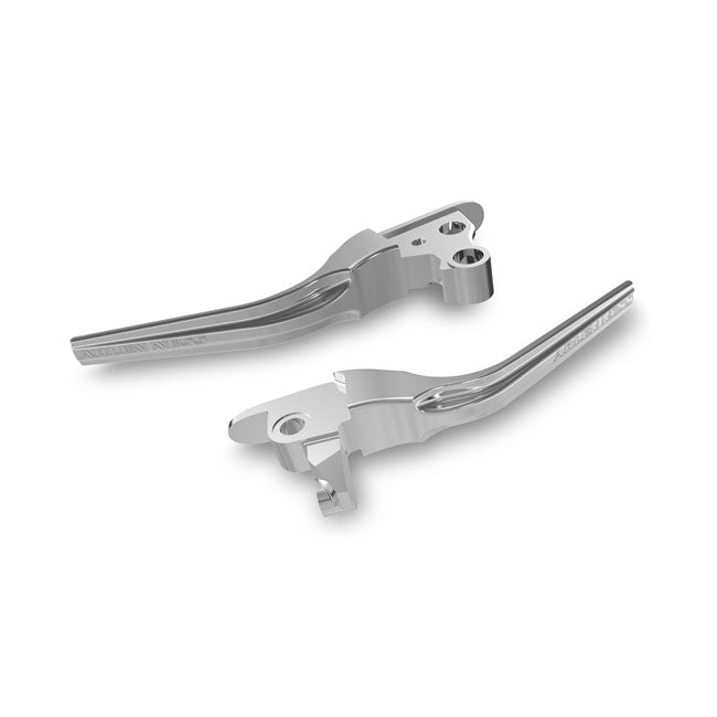 Arlen Ness forged billet handlebar lever set. Chrome 14-16 Touring (excl. 14-16 FLHR, FLHRC). With hydraulic operated clutch
