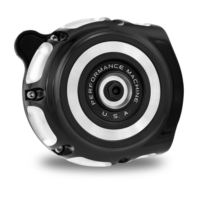 Performance Machine ''Vintage'' Air Cleaner Kit. Black CC – CV Carburetor: 1993–2006 Big Twin…
