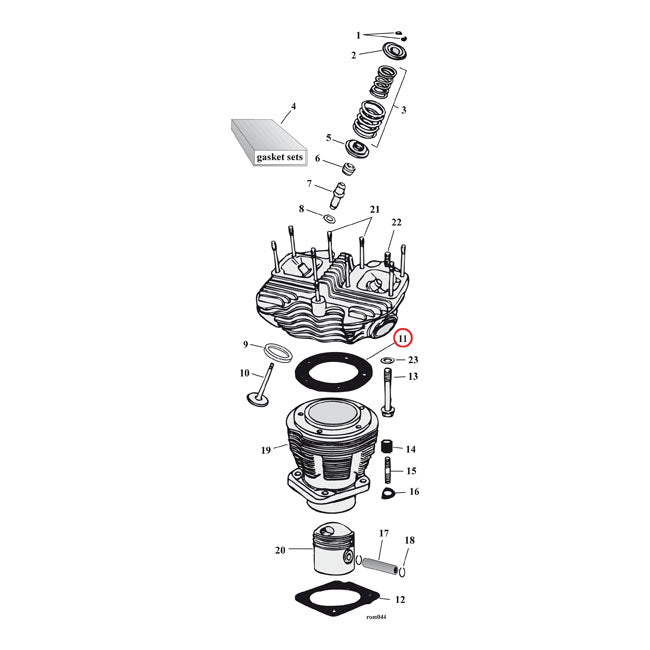 Cometic Cylinder Head Gasket Set. 3-5/8" MLS – 1966–1984 SHOVEL