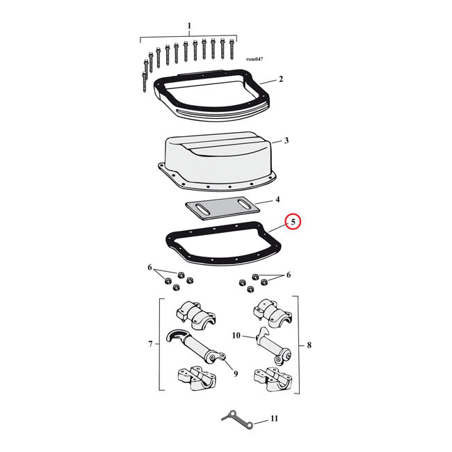 Cometic Rocker Cover Gasket. Fiber, Thin – 1948–1965 Panhead