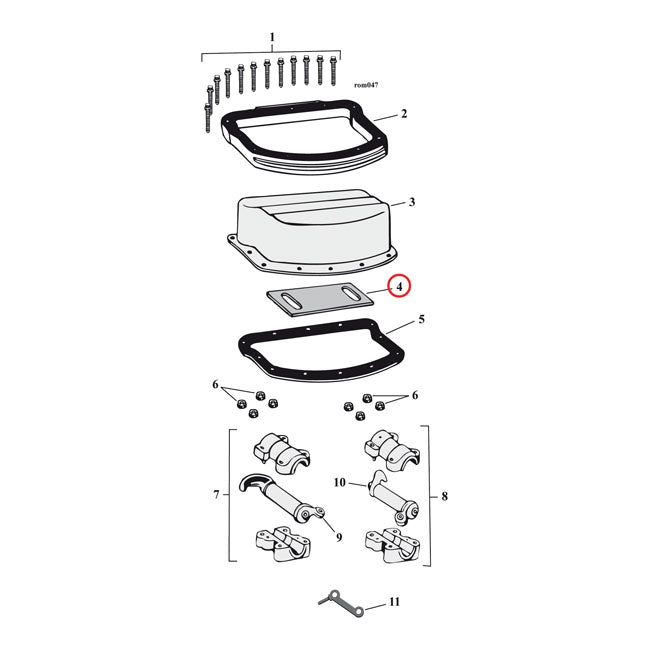 Cometic Felt Pad for Rocker Cover – 1948–1965 Panhead