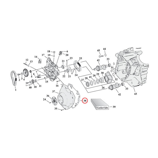 Cometic Cam Cover Gasket. .060" AFM – 1999–2017 Twin Cam