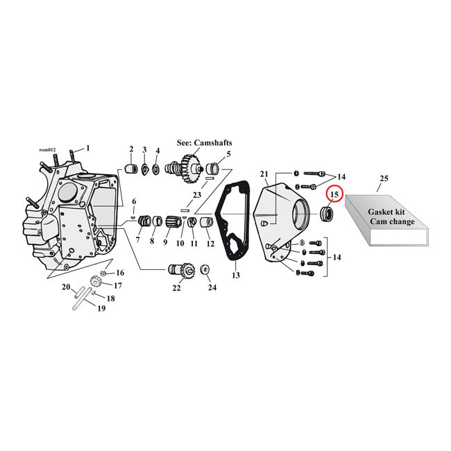 Cometic Camshaft Seal. Double Lip. Rubber OD – Camshaft: 1970–1999 Big Twin; S&S…