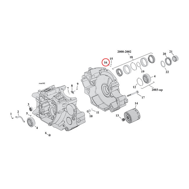 Cometic O-ring Cylinder Head & Base Stud. Viton – 1999–2003 Twin Cam (Cyl. Head)…