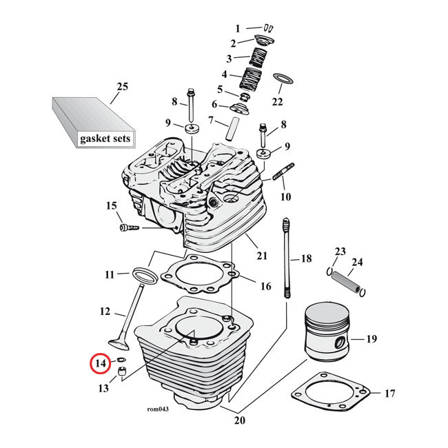 Cometic Cyl. Head / Oil Pump Body / Crankcase – Cylinder to Head Stud Oil Return (with…