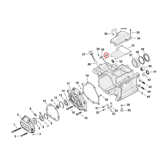 Cometic O-ring – Piston Cooling Jets (2): 2001 Only FLT.…