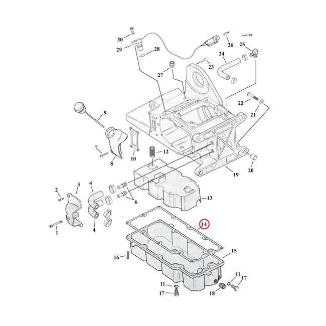 Cometic Gasket Transmission Oil Pan. Fiber – 1999–2016 FLT/Touring