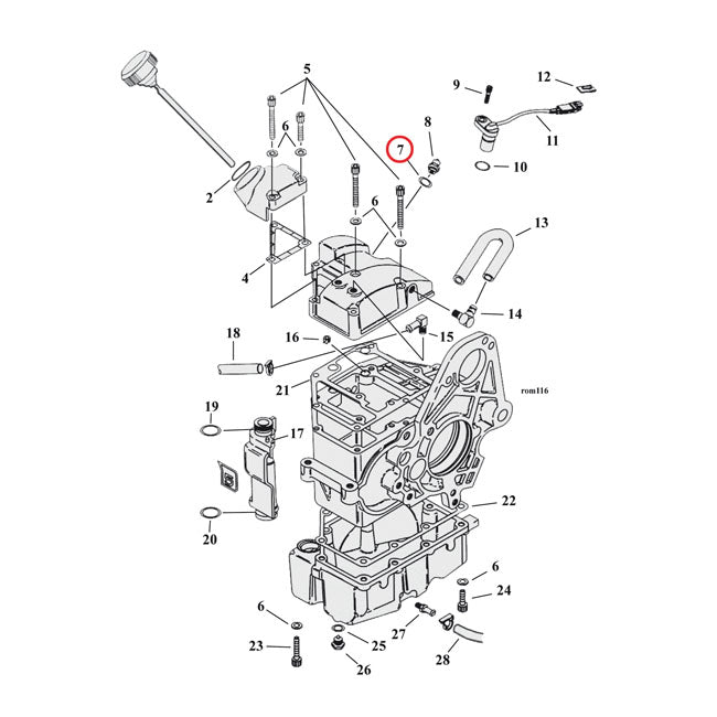 Cometic O-ring Neutral Switch / Oil Pump / Crankcase – Neutral Switch: 1998–2006 Big Twin…