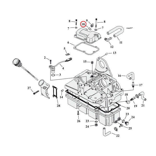 Cometic O-ring Neutral Switch / Oil Pump / Crankcase – Neutral Switch: 1998–2006 Big Twin…