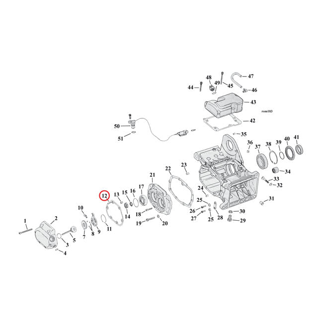 Cometic Gasket Transmission End Cover. .031" Fiber – 1987–2006 Big Twin