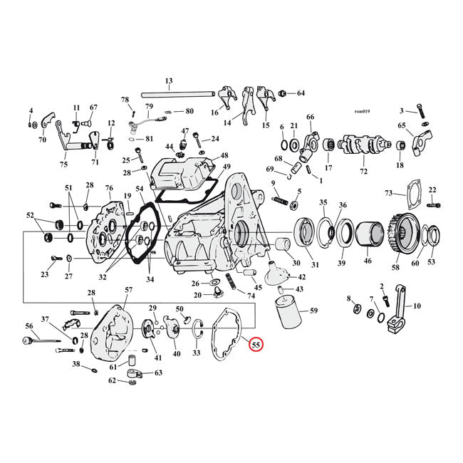 Cometic Gasket Transmission End Cover. .031" Fiber – 1987–2006 Big Twin