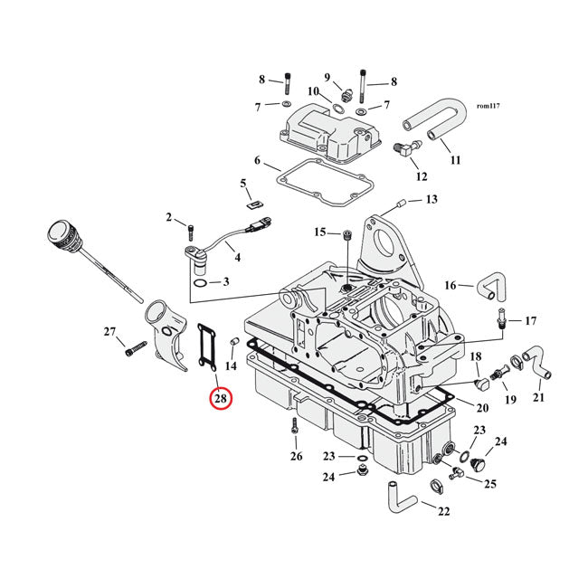 Cometic Gasket Transmission Oil Spout (Filler) .031" Fiber – 1993–2006 FLT/Touring