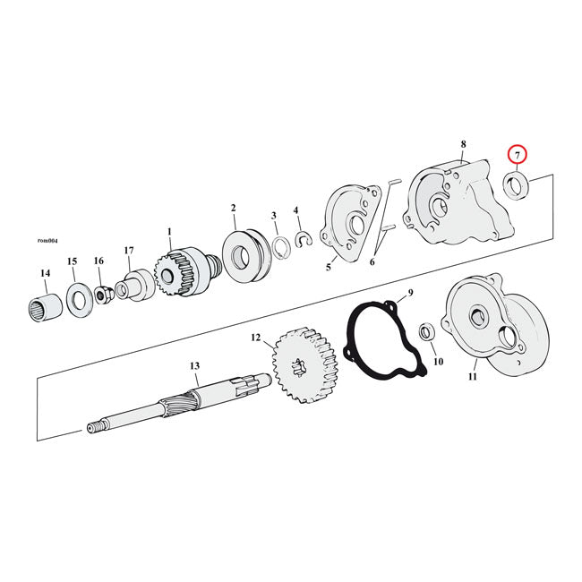 Cometic Oil Seal Starter Shaft Housing – 1980–1986 Big Twin with Rear Belt Drive