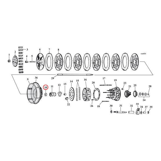Cometic Oil Seal Clutch Hub Nut – 65-E84 Big Twin