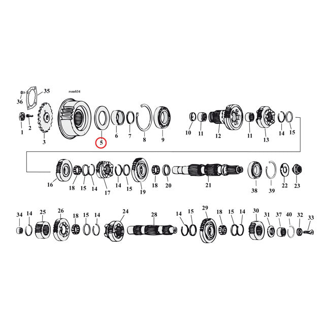 Cometic Oil Seal Transmission Mainshaft – L84-E94 5-Speed Big Twin; 1991–1994 XL…