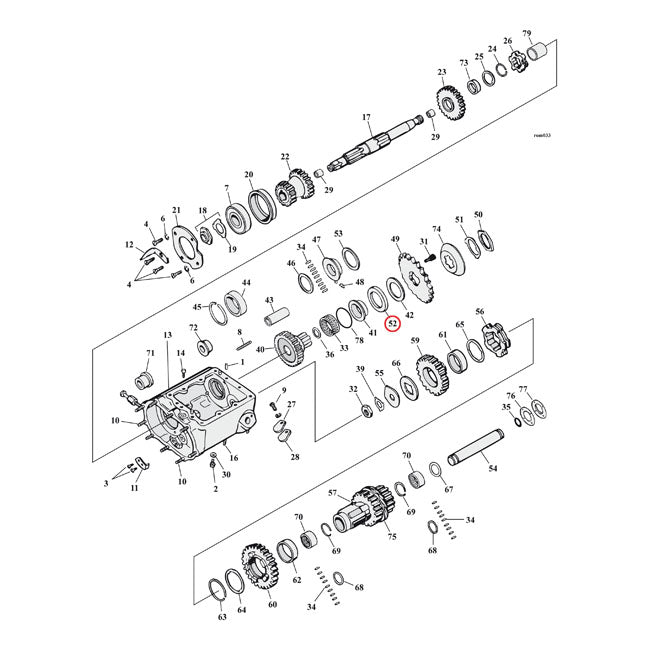 Cometic Oil Seal Transmission Mainshaft. Single Lip – 1941–1979 FL.; 71-E79 FX
