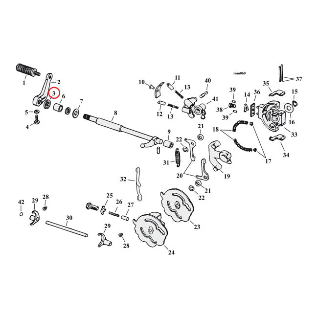 Cometic Transm. Shifter Shaft / Clutch Release – Shifter: 2006–2013 Dyna; 2007–2013…