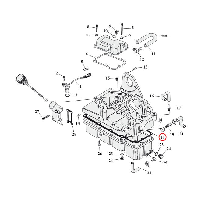 Cometic Gasket Transmission Oil Pan. .031" Fiber – 1993–1998 FLT/Touring