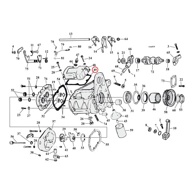Cometic Gasket Transmission Top Cover. .031" Fiber – 1991–1998 Dyna
