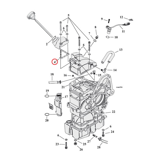 Cometic Gasket Transmission Oil Spout (Filler). Fiber – 1991–1998 Dyna