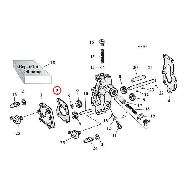 Cometic Oil Pump Body to Cover Gasket – L1950–1967 Big Twin