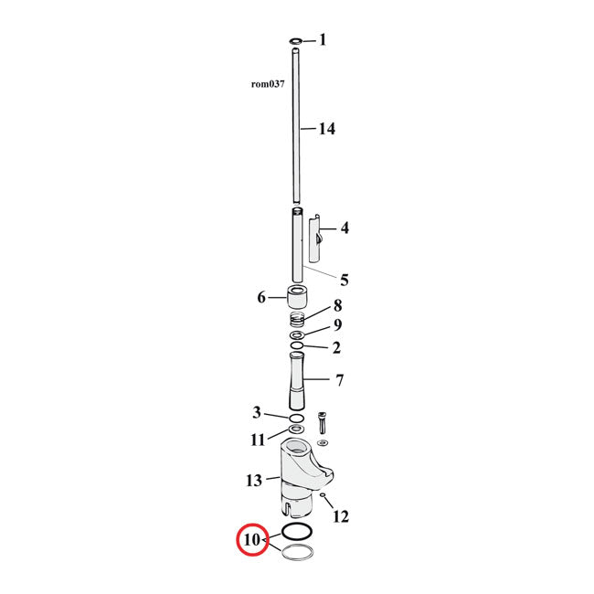 Cometic O-ring Tappet Guide. Lower – 1986–1990 4-Speed XL Sportster