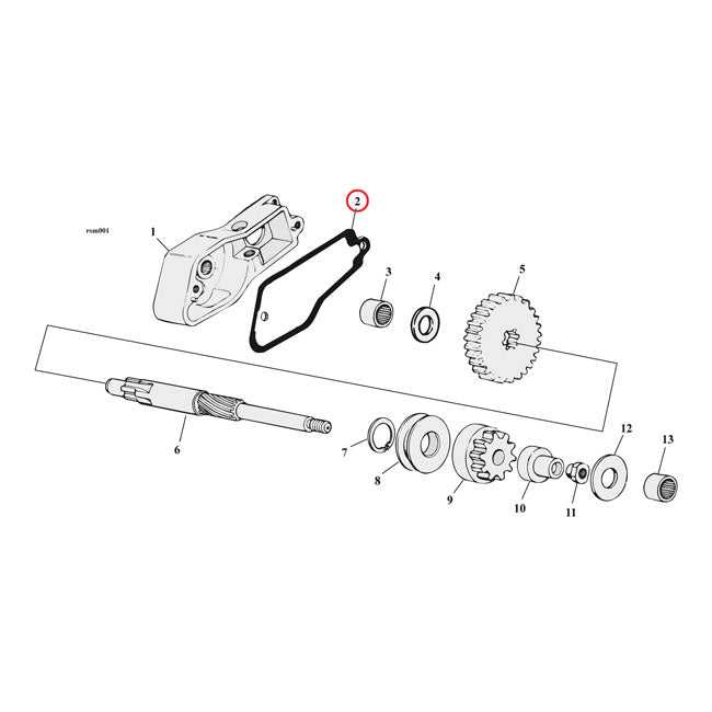 Cometic Gasket Starter Shaft Housing. .031" Fiber – 1967–1980 XL Sportster