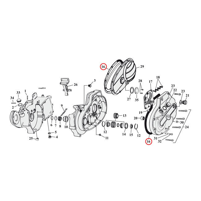 Cometic Gasket Primary Cover. .031" Fiber – 1967–1976 XLH; 1970–1976 XLCH