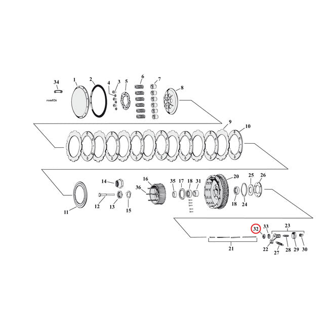 Cometic Oil Seal Clutch Release Rod – 1953–1956 K; KH; 1957–1970 XL Sportster