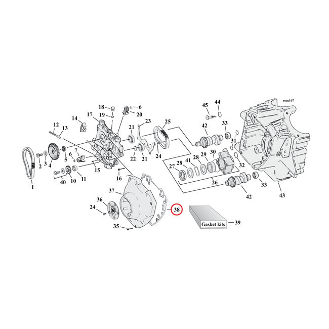 Cometic Cam Cover Gasket. .032" AFM – 1999–2017 Twin Cam