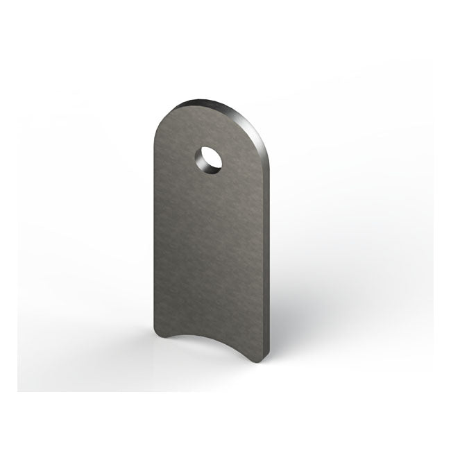 Laser Cut Steel Mounting Tab Laser Cut S235 JR3 Steel, 3mm Thick, B= 25.4mm / L= 58mm, For 1.5 Inch Tubing