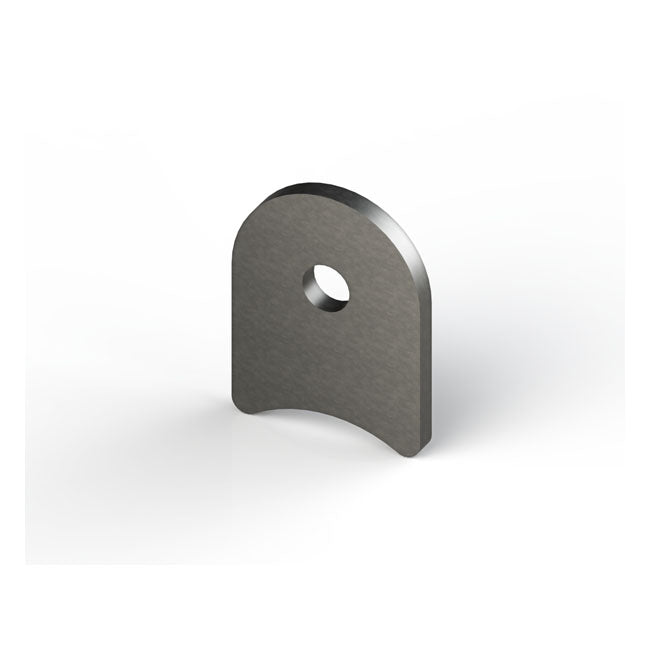 Laser Cut Steel Mounting Tab S235 JR3 Steel, 3mm Thick, B= 25.4mm, L= 33mm, For 1.5 Inch Tubing