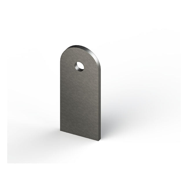 Laser Cut Steel Mounting Tab S235 JR3 Steel, 3mm Thick, B= 25.4mm, L=60mm