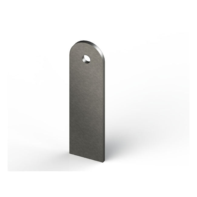 Laser Cut Steel Mounting Tab S235 JR3 Steel, 3mm Thick, B=25.4mm, L= 90mm