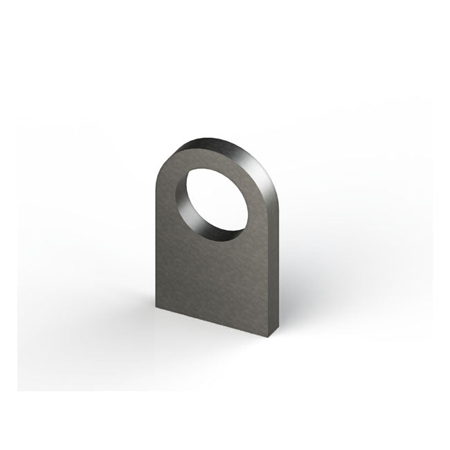 Laser Cut Steel Mounting Tab S235 JR3 Steel, 6mm Thick, B= 32mm, L= 50mm For Single Grommet