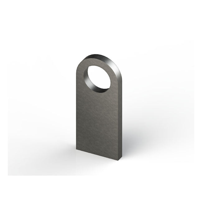 Laser Cut Steel Mounting Tab S235 JR3 Steel, 6mm Thick, B=32mm, L=75mm For Single Grommet