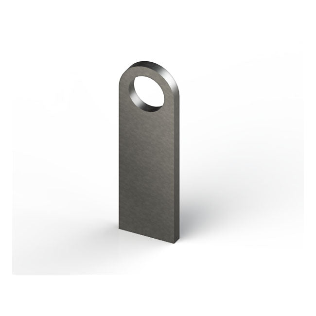 Laser Cut Steel Mounting Tab S235 JR3 Steel, 6mm Thick, B= 32mm, L=100mm For Single Grommet
