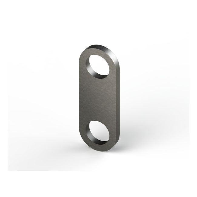 Laser Cut Steel Mounting Tab S235 JR3 Steel, 6mm Thick, B= 32mm, L= 90mm For Dual Grommet