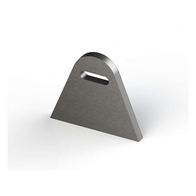 Laser Cut Steel Mounting Tab S235 JR3 Steel, 6mm Thick, B= 65mm, L= 55mm Slotted