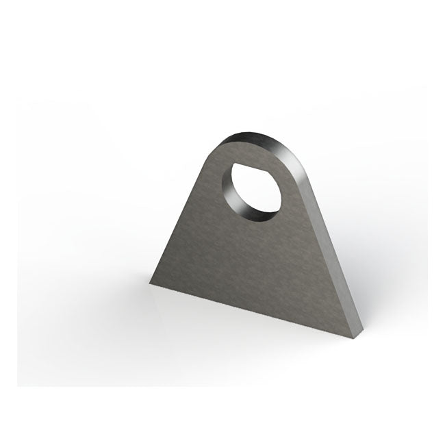Laser Cut Steel Mounting Tab S235 JR3 Steel, 6mm Thick, B= 65mm / L= 55mm For Single Grommet