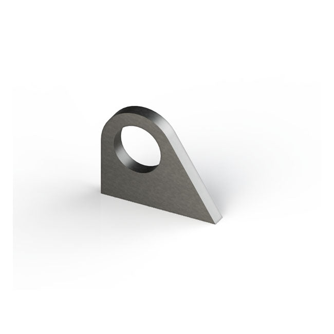Laser Cut Steel Mounting Tab S235 JR3 Steel, 6mm Thick, B= 50mm, L= 40mm For Single Grommet
