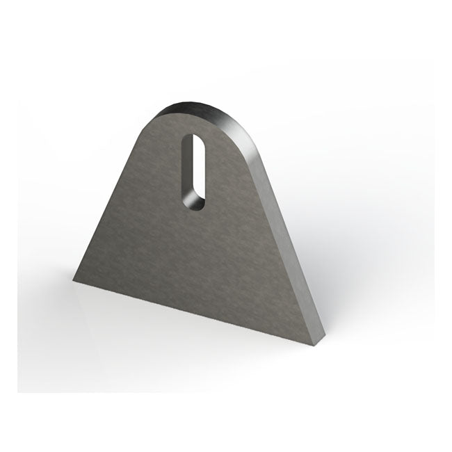 Laser Cut Steel Mounting Tab S235 JR3 Steel, 6mm Thick, B= 65mm, L= 55mm Horizontal Slotted