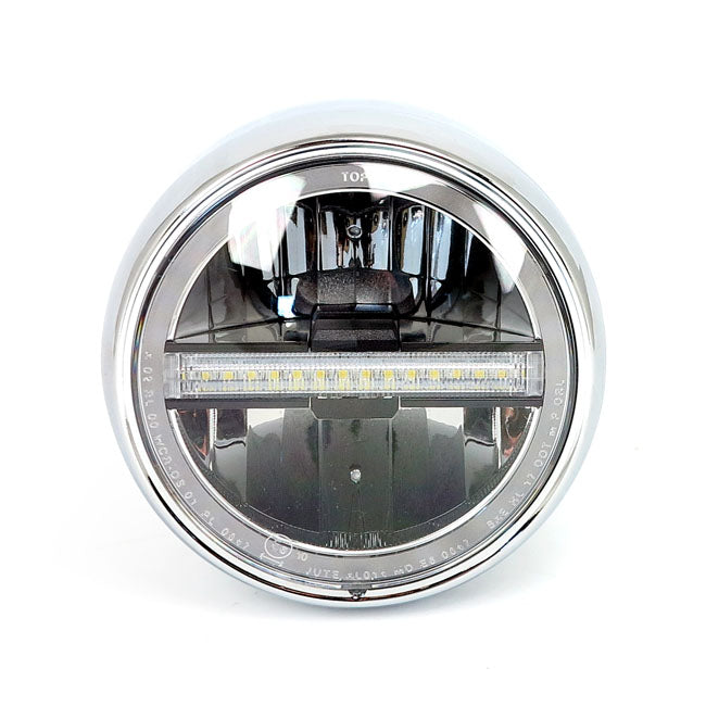 Daytona Neo Vintage LED Headlamp. Chrome